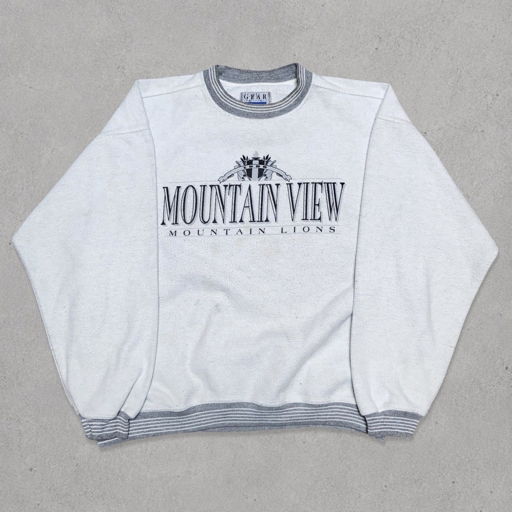 Vintage Mountain View 1986 Crewneck Sweatshirt Gear for SPorts Size XL Men's